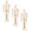 3Pcs 4,5 polegadas de madeira conjunto de manequin unido para artistas, modelo de desenho de madeira flexível 1