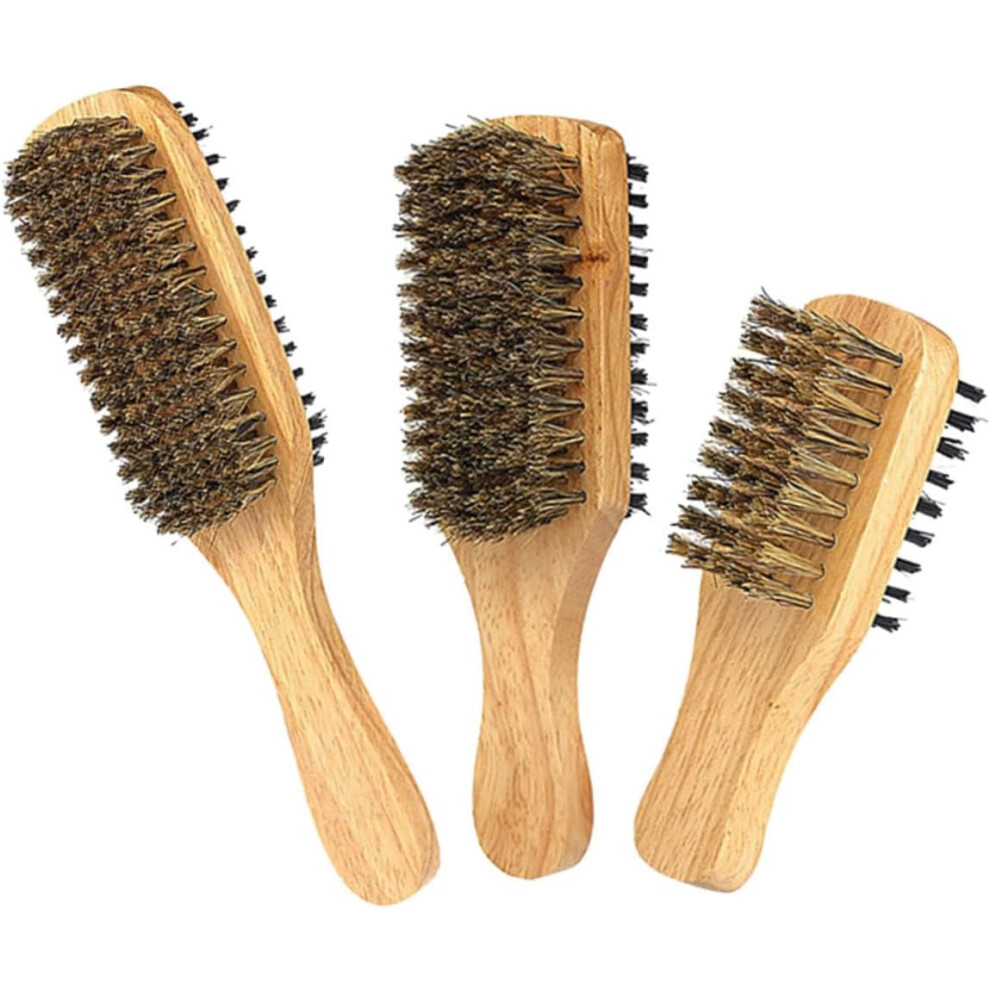 Hkhbjs Beige 3Pcs Beard Brush Nylon Bristles For Mustache Grooming Small Beard Brush