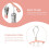 Tabletop Vanity Makeup Mirror with Smooth Reflection Portable Heart Shaped Double Sided Plastic 5