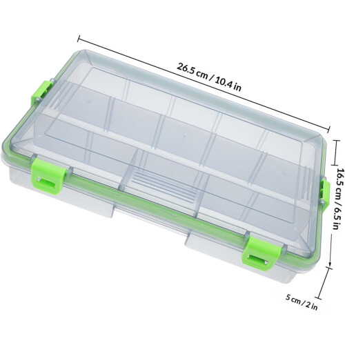 Multifunktionale, große Angelbox mit 13 Fächern und wasserdichter Köderbox aus Kunststoff 1