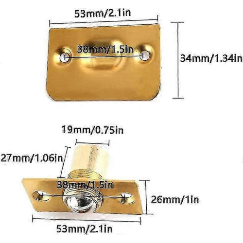 2 Pcs Adjustable Spring Ball Bearing Door Catches for Kitchen Cupboard Hardware 1