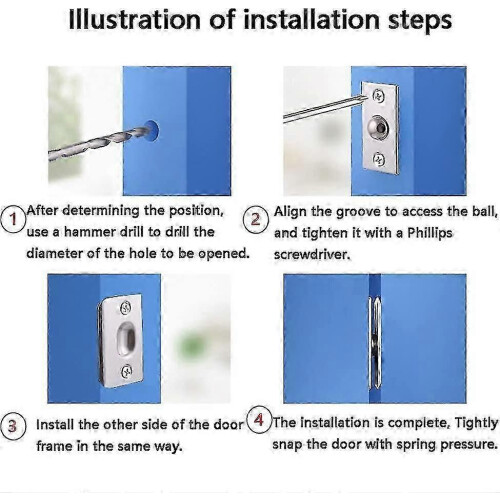 2 Pcs Adjustable Spring Ball Bearing Door Catches for Kitchen Cupboard Hardware 2