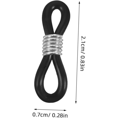 100 terminali in silicone per catenelle da occhiali da uomo e da donna, impugnature sicure e comode. 1