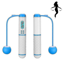 Jump Rope, Digital Weighted Ropeless Skipping Rope, Adjustable Cordless Jumping Rope Compatible Home Fitness Exercise Training Compatible Women Men Tw