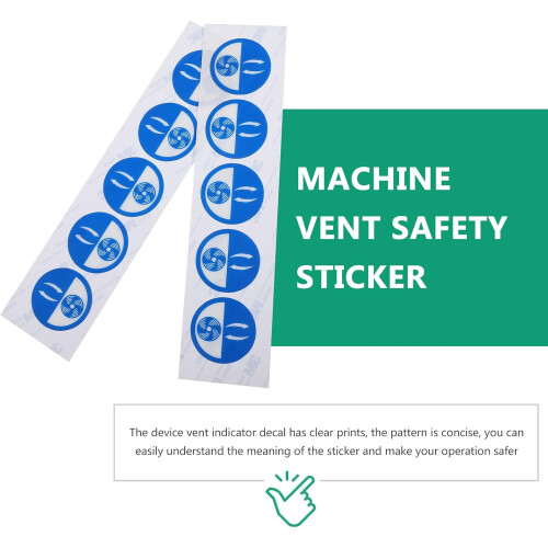 10Pcs Equipment Vent Warning Decals Safety Stickers Caution Decal Indicating Direction 1