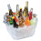 Balde quadrado transparente para bebidas de 17,75 litros 1