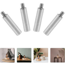12 Stück Spieluhr-Spindelverlängerungen, Ersatz-Metallstangen, Mehrzweckdesign, silberne verlängerte Achse