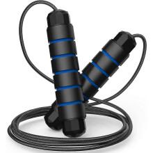 Skipping Rope, Adjustable Jump Skipping Rope - Steel Ball Bearings, Non-Slip Handles and Adjustable