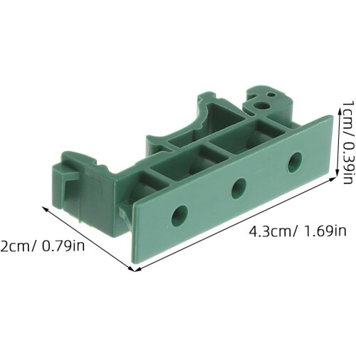 20pcs Green Din Rail Mounting Brackets Plastic Guide Clips Carrier Clips Replacement Set 1