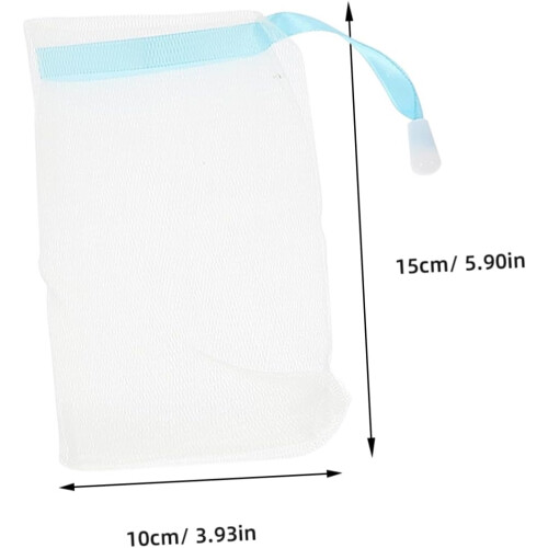 20pcs Pe Pouch Drawstring for Foaming Mesh Bag for Bath Shower Convenient Soap Storage 1