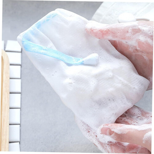 20pcs Pe Pouch Drawstring for Foaming Mesh Bag for Bath Shower Convenient Soap Storage 2