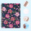 Caderno floral 8x6 polegadas com linhas e bolsos. 4