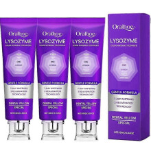 (3pcs) Purple Color Corrector Whitening Toothpaste, Fluoride-Free, Deep Stain Remover Lysozyme Toothpaste, Plaque Remover for Teeth, Freshens Breath