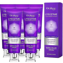 (5pcs) Purple Color Corrector Whitening Toothpaste, Fluoride-Free, Deep Stain Remover Lysozyme Toothpaste, Plaque Remover for Teeth, Freshens Breath