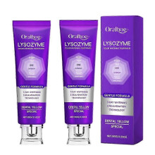 (2pcs) Purple Color Corrector Whitening Toothpaste, Fluoride-Free, Deep Stain Remover Lysozyme Toothpaste, Plaque Remover for Teeth, Freshens Breath