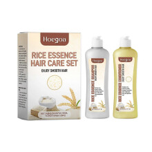 Hoegoa Rice Nourishing Hair Care Set Keratin Repair And Nourishing Shampoo And Conditioner Set for Smooth Hair