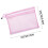 Transparent Mesh File Bag Double Layer Zipper Pink 3