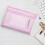 Transparent Mesh File Bag Double Layer Zipper Pink 4