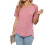 Women's openwork lace sleeve top, elegant loose-dark red M 1