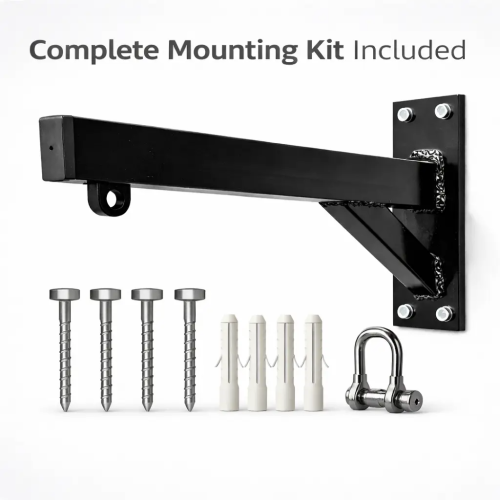 Wall Bracket Punch Bag Hanger with D Shackle/Snap Hook 1