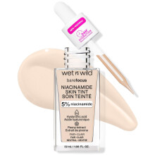 wet n wild Bare Focus Skin Tint, 5% Niacinamide Enriched, Buildable Sheer Lightweight Coverage, Cruelty-Free & Vegan - Fair