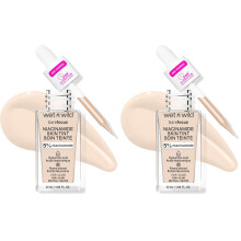 wet n wild Bare Focus Skin Tint, 5% Niacinamide Enriched, Buildable Sheer Lightweight Coverage, Cruelty-Free & Vegan - Fair (Pack of 2)