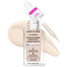 wet n wild Bare Focus Skin Tint, 5% Niacinamide Enriched, Buildable Sheer Lightweight Coverage, Cruelty-Free & Vegan - Soft Ivory