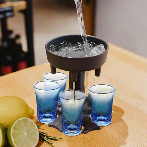 Conjunto de 4 copos de shot acrílicos multicoloridos 1
