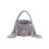 Easter basket with plush rabbit decor flocked velvet 2