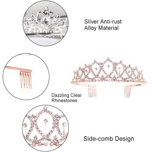 Damen-Tiara mit Blumenmuster, Einheitsgröße 2
