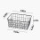 Černý drátěný úložný košík, 2 kusy 2