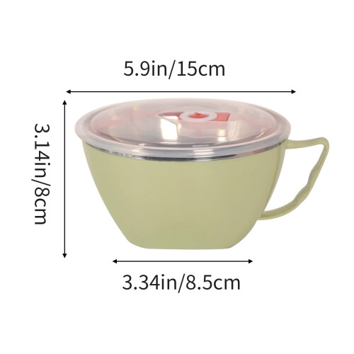 Ramen-Schüssel aus Edelstahl, lebensmittelecht, 1 Stück 2