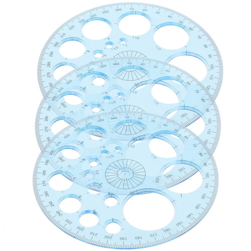 Conjunto de transferidor circular de 360 graus – 3 peças 2
