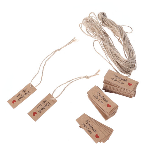 Kraft Gift Tags 5.1x1.9 cm 100 pcs 2