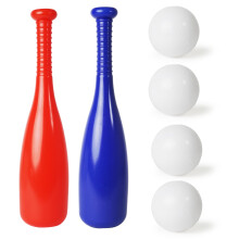 Boley 6-teiliges Baseballspielzeugset für Kinder - 2 weiche Kunststoffschläger 15" lang und 4 Bälle - Perfekt für drinnen & draußen