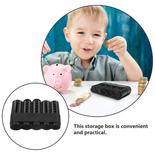 Plastic coin box for storage and organization, portable 2