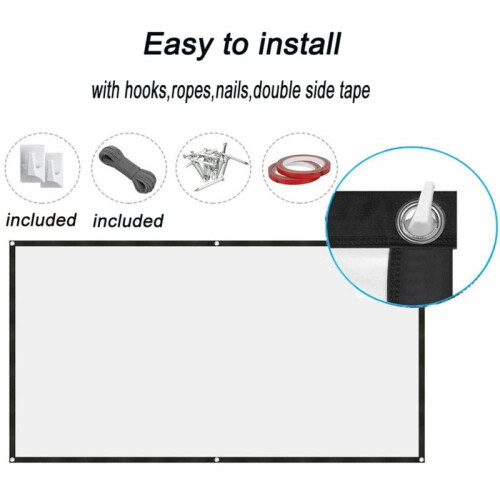 Luxsea portable projector screen 150 inch 16:9 2