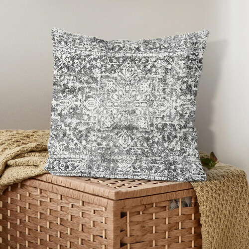 Fodere per cuscini boho nere e grigie, set da 2 pezzi, 45x45 cm. 2