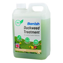 (2.5L Bio Duckweed Treatment) Pisces Banish BioActive Duckweed Pond Green Water Treatment Natural Algae Remover Clearer Wildlife Pet Safe Clear Weed Bacteria Pisces