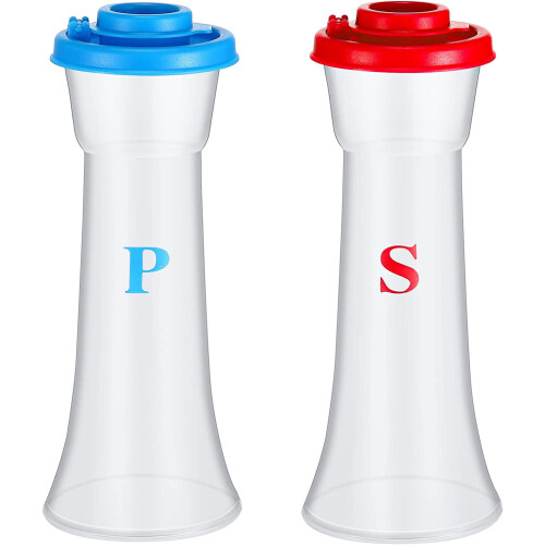 2-pack timglas salt- och pepparkar med lock
