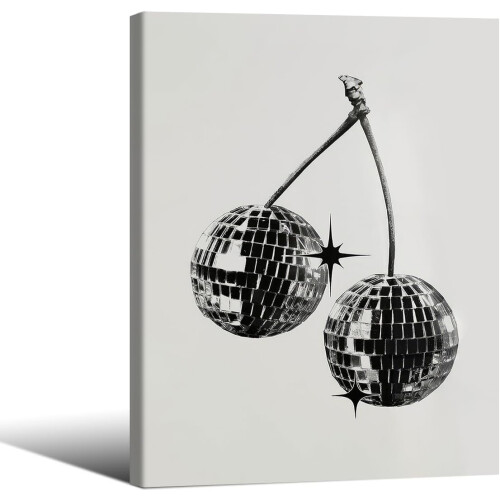 Zwart-wit discobalposter (8x10 inch)