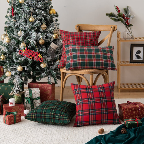 Retro Buffalo Plaid Pudebetræk Sæt