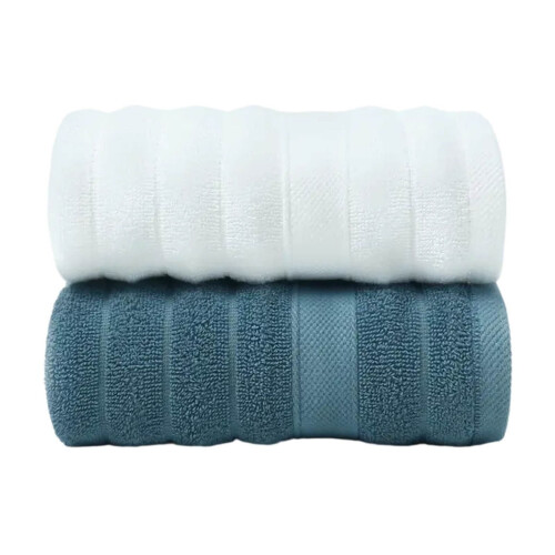 Striped Cotton Bath Towels 14 x 30 in 2 Pack