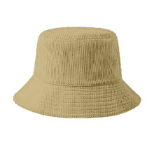 Sombrero tipo pescador unisex de pana con ribete de terciopelo (1 pieza)