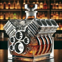 Carafe à whisky V8Engine en résine de qualité supérieure