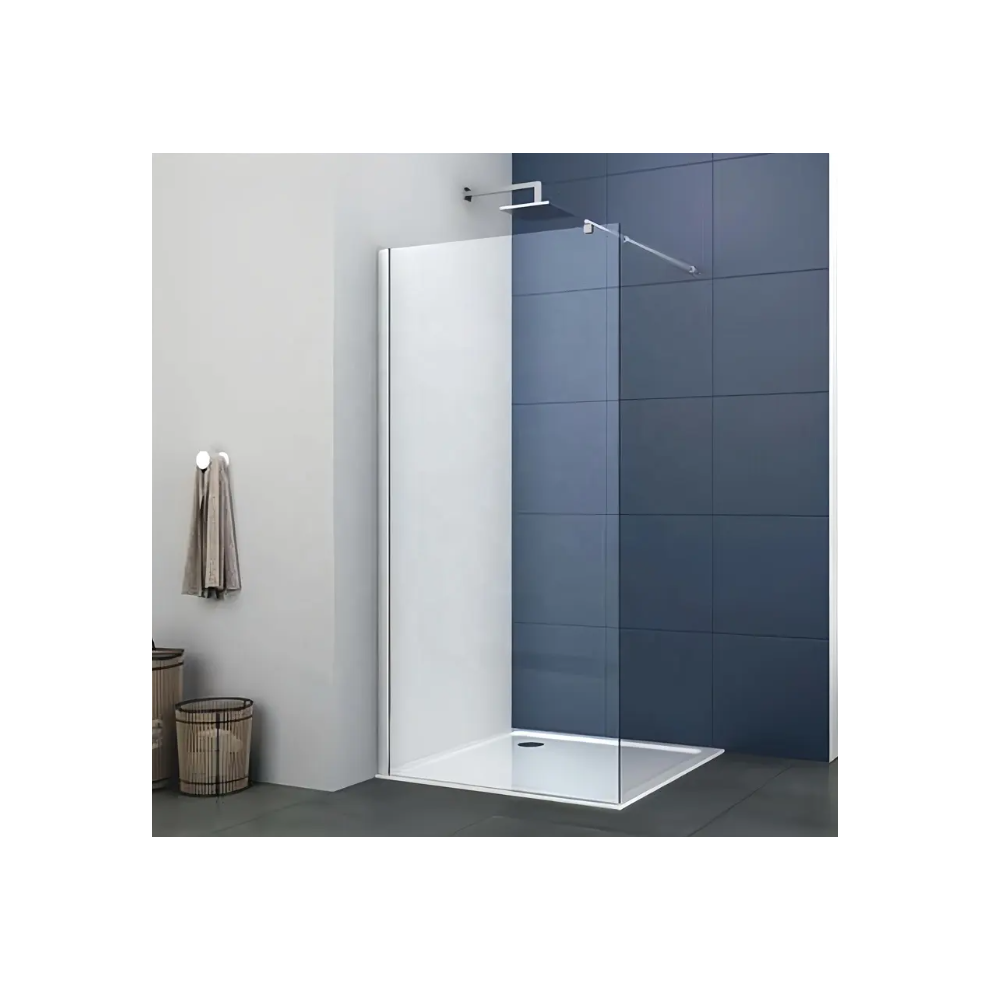 Dirty Pro Tools (800Mm Screen Chrome No Extras) Walk In Enclosure Shower Screen Or Flipper Wet Room 8Mm Easy Clean Glass Chrome