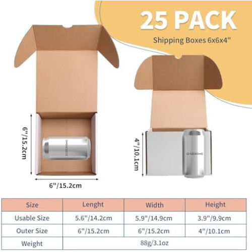 Caixas de envio pretas 9x6x4 polegadas, pacote com 25 unidades 1