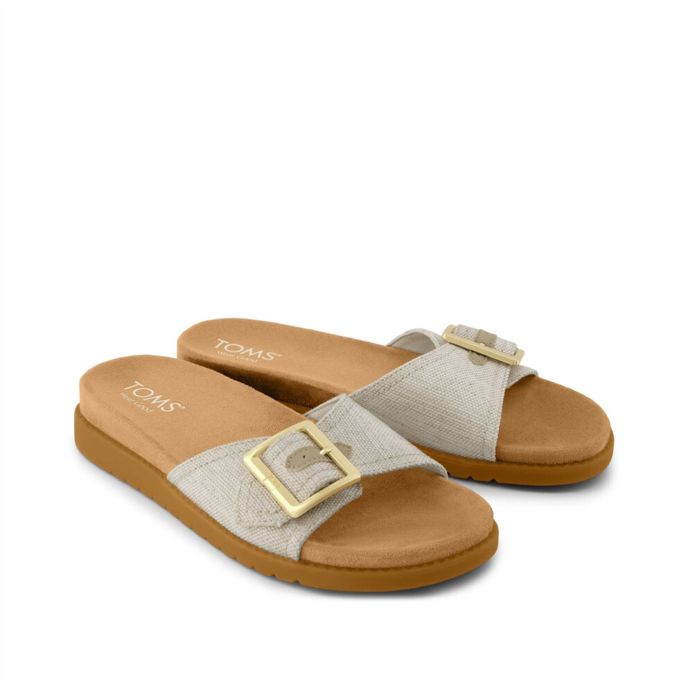 Toms (, ) Marin Slide Textile Women's Natural Sandals