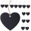 Black Wooden Hanging Ornaments with String 40pcs 5
