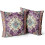 Fodere per cuscini Boho in cotone, set da 2 pezzi, 24x24 pollici, viola 1